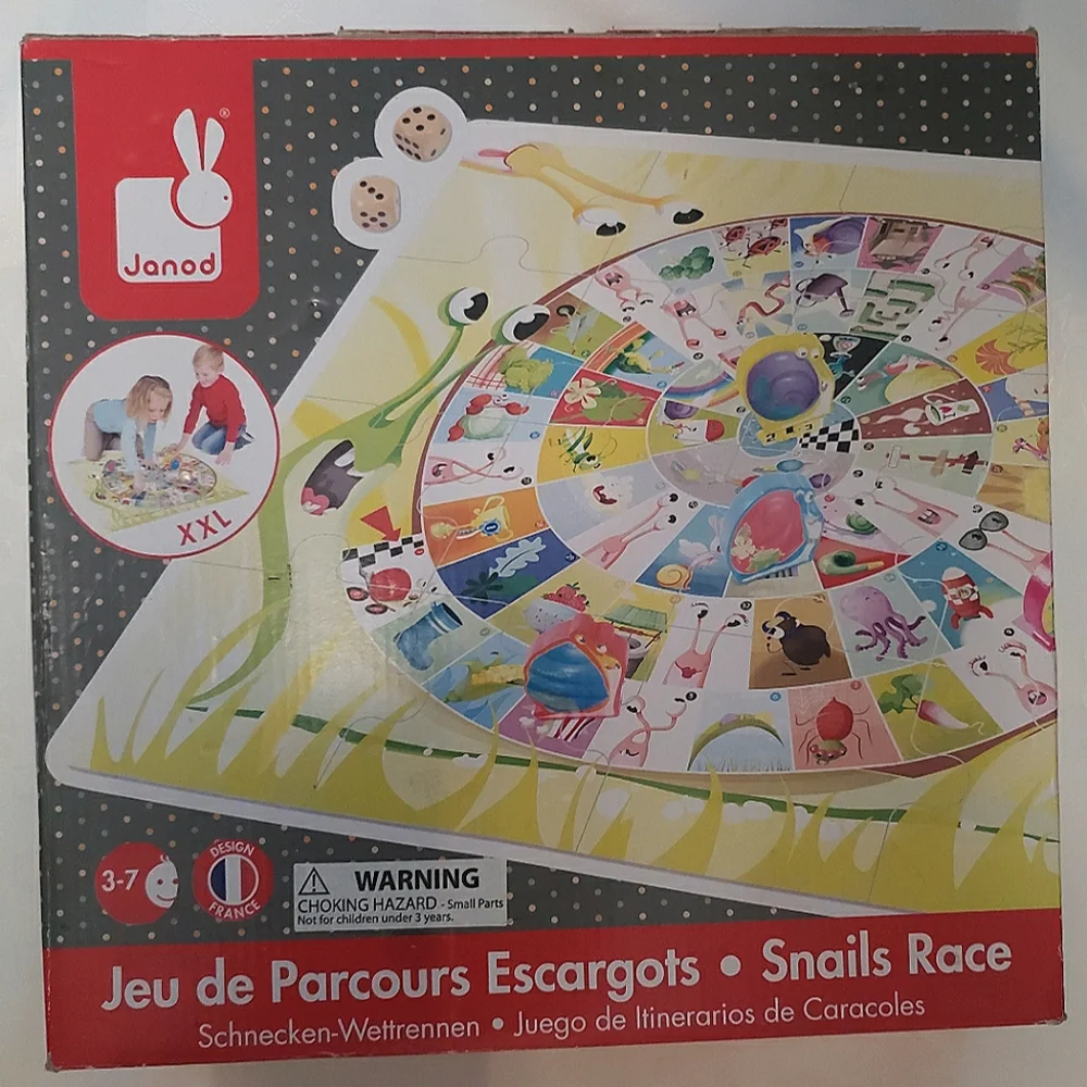 French XXL Snail Race Game and Puzzle Jumbo 3-7years